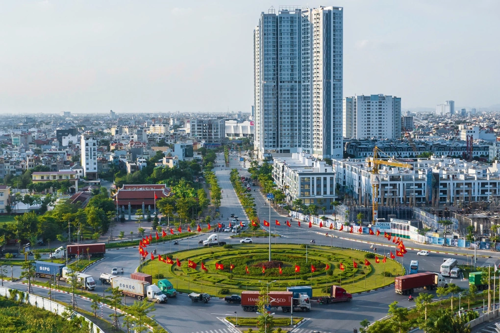 Vòng xuyến Võ Nguyễn Giáp - Bùi Viện, TP Hải Phòng. Ảnh: Lê Tân