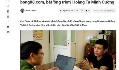 đường dây cá độ bóng đá bong88 bị bắt