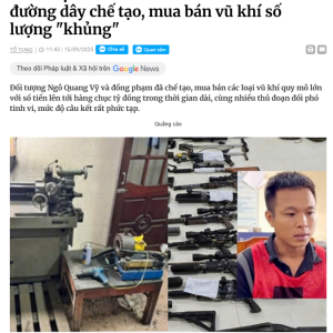 ngô quang vỹ sản xuất buôn bán vũ khí